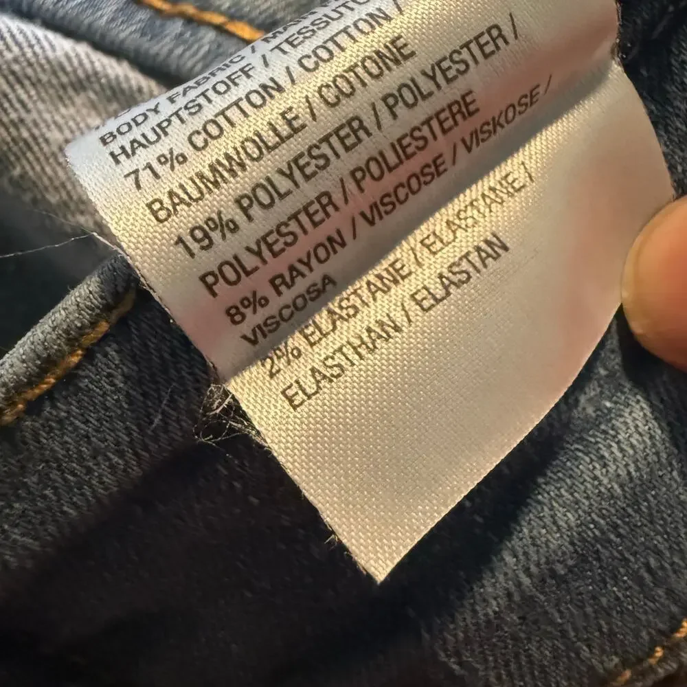 Denim & Co. Adaptive Cozy Slim Straight Cargo Jean Wheelchair Fit, Size 8, NWT - Picture 10 of 10